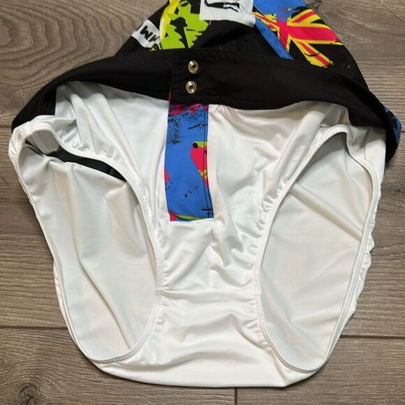 Bang Miami‎ 2.5” Graffiti Lined Multicolor Swim Trunks Board Shorts Size Small - Picture 7 of 13